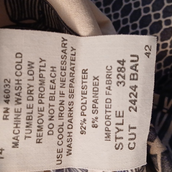 3/4 Sleeve Button-down Tunic Style Top size L - Picture 9 of 9